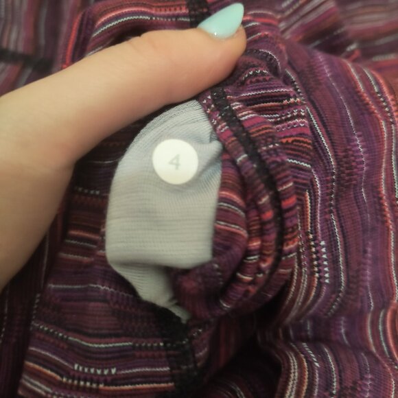 Pink Striped Lululemon Cropped Leggings - Picture 3 of 4